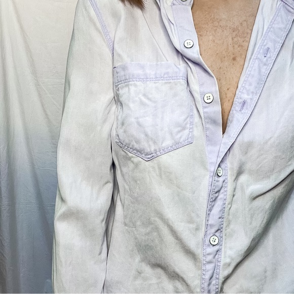 Old navy purple button up button down - Picture 7 of 7